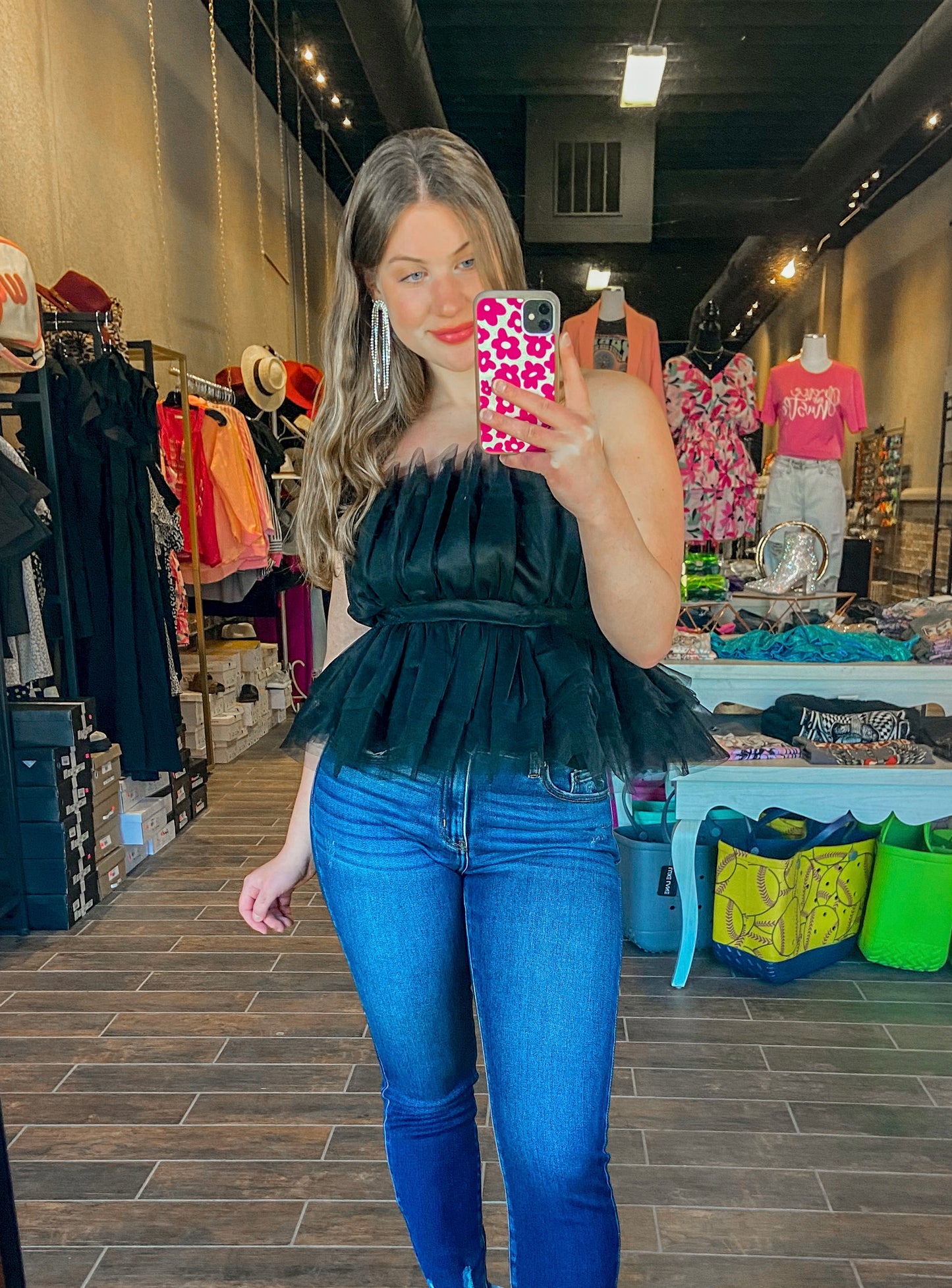 Tisha Tulle Top