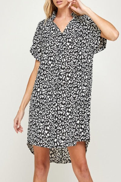 Luxe Classic Leopard Dress S-24320B