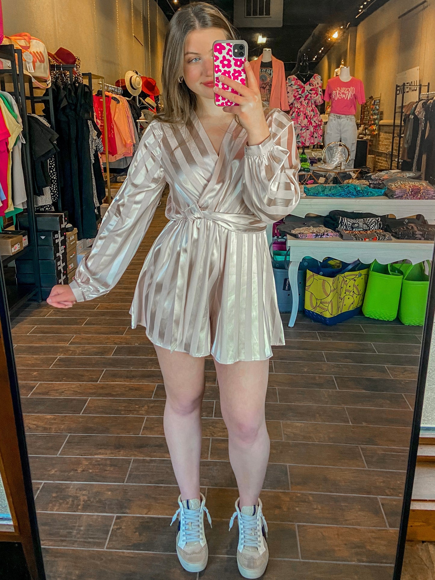 Vicki Striped Romper