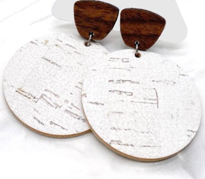 Walnut & White Birch Earrings