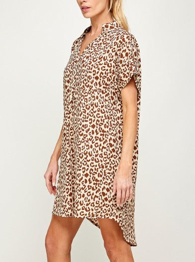 Luxe Classic Leopard Dress S-24320B