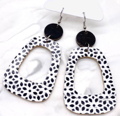 Black/White Abstract Bell Bottoms