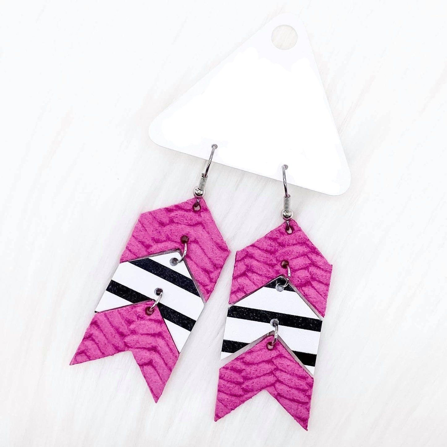 Hot Pink Mini Arrow Earrings