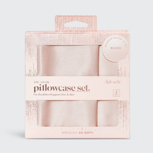 Satin Pillowcase 2pc Set - Blush